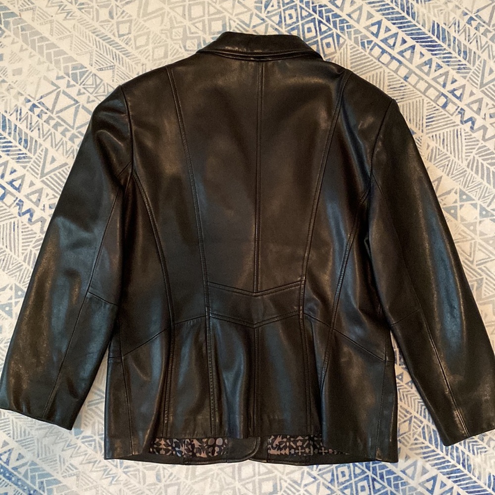 Bernardo Black Leather Jacket - image 6